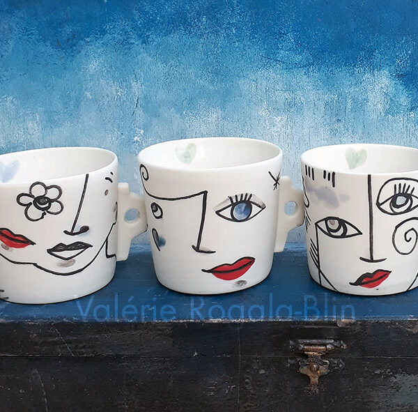 Tasses - Porcelaine - Pièces uniques