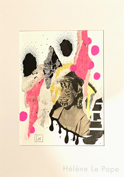Hélène Le Pape - Grace Kelly - Collage-  14x19cm - 80€ non encadré