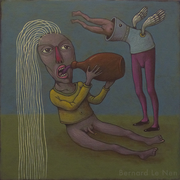 Bernard LE NEN - N°4 - Peinture acrylique sur toile – 40x40 cm - Encadrement caisse américaine - 2020- 800€