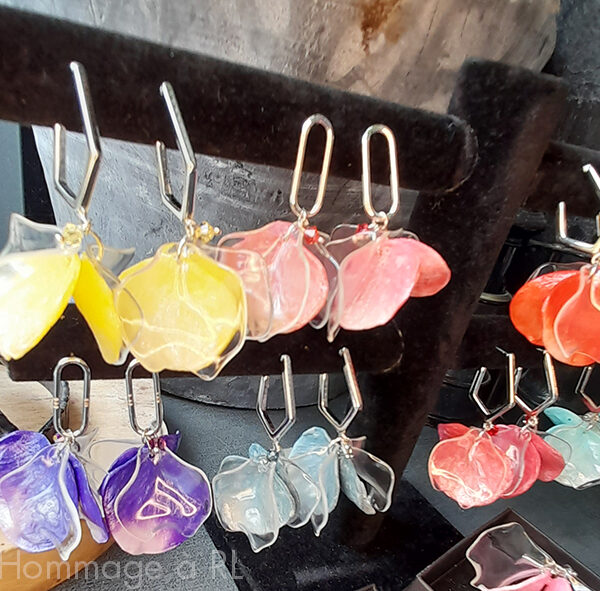 BO pétales d'hortensia - Argent swarovski - 42€