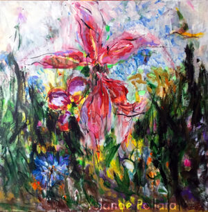 Fleur rose - 80x80cm - 15€/mois - 750 €