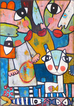 La pêche du chat - 100x70cm - 16€/mois - 780 €