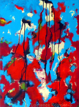 Cascade : Le Bleu naît du Rouge 1 - 72x50cm - 10€/mois - 320 €