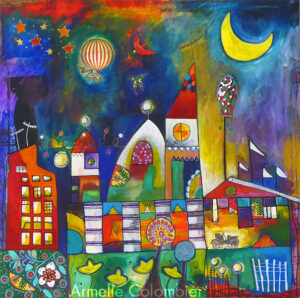 Ville lumineuse - 50x50cm - 12€/mois - 600 €