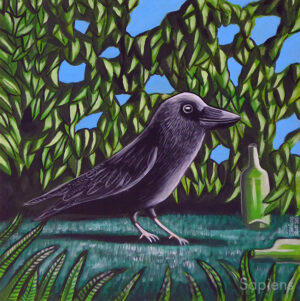 Le corbeau dans le feuillage - 58x58cm - 10€/mois - 245 €