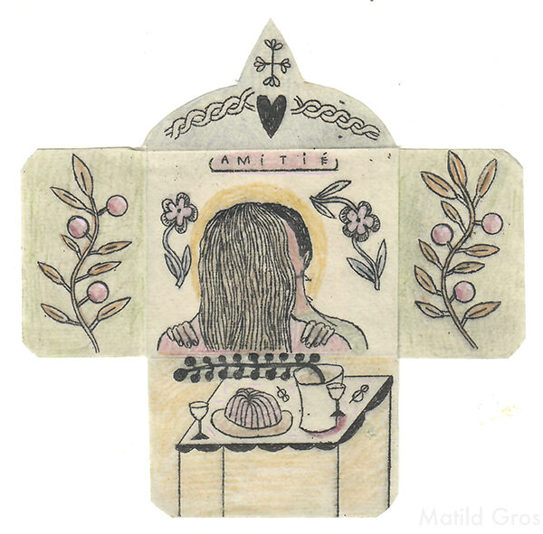Matild GROS - Amitié - Eau-forte - 18 x 24 cm