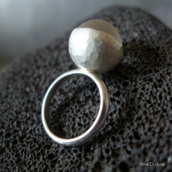 Bague - Argent et cristal de roche