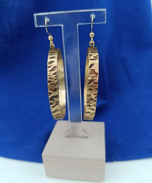  Créoles - laiton martelé et patiné