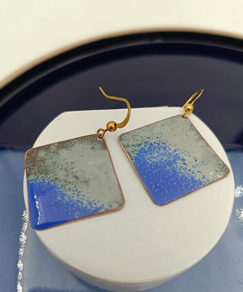 Boucles d'oreilles collection PORTO - cuivre émaillée 