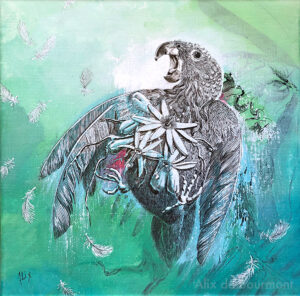 Amazonie 1 Le cri - 30x30cm - 10&euro;/mois - 250&nbsp;&euro;