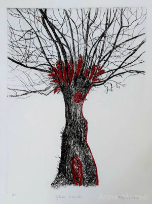 Splendeur d’un soir - Gravure et broderie - 2/10 - 30x40cm - encadré - 10€/mois - 350 €