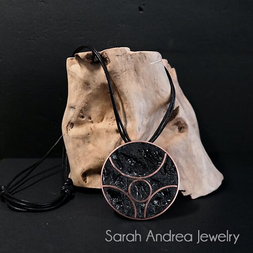 Collier - Charbon et cuivre